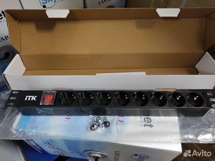 Блок розеток рэк без шнура