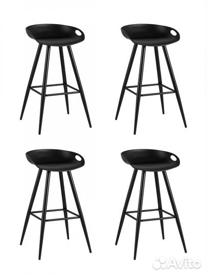 Стул барный Флэш черный 4 шт