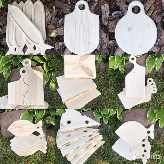 Заготовки и подносы из дерева