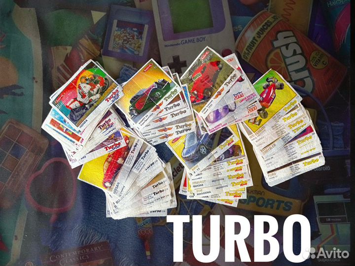 Вкладыши от жвачки turbo турбо