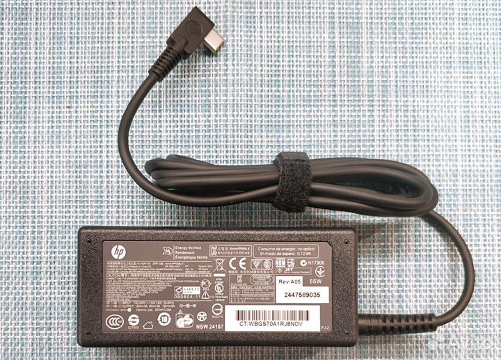 Блок питания hp type-c 65W