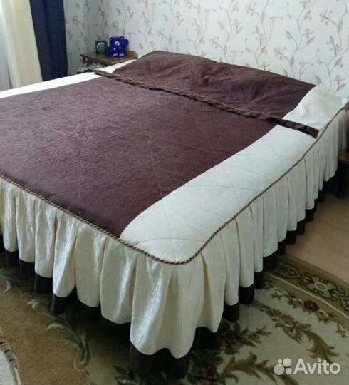 Шторы с ламбрекеном и покрывало