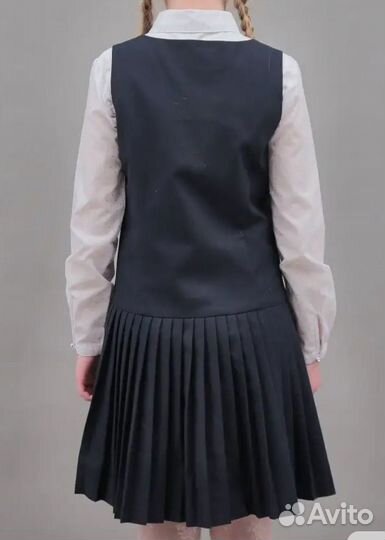 Сарафан школьный р. 134 Maxunior (серый)