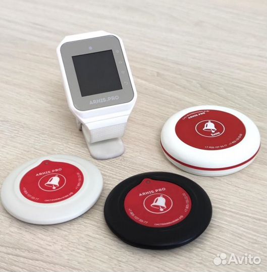 Кнопка вызова персонала, официанта и часы-пейджер