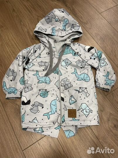 Куртка плащ 98 с флисом