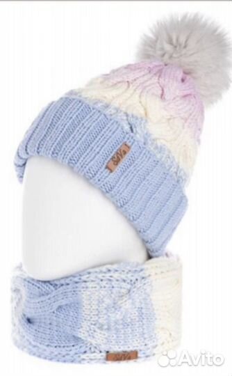 Комплект шапка и снуд