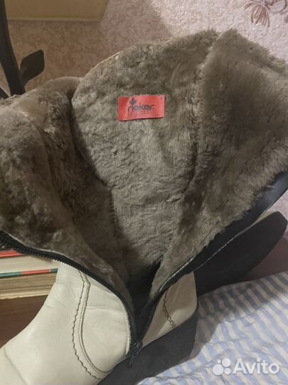 Сапоги зимние rieker 37 кожа
