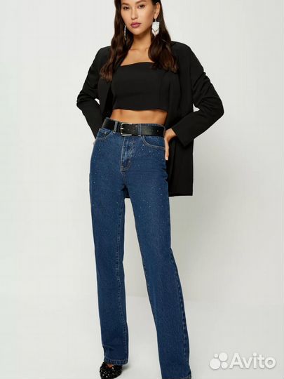 Джинсы женские Zarina со стразами