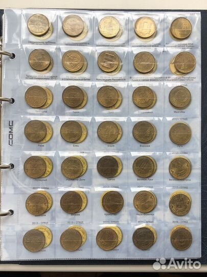 Монеты РФ 10 руб (74 шт)