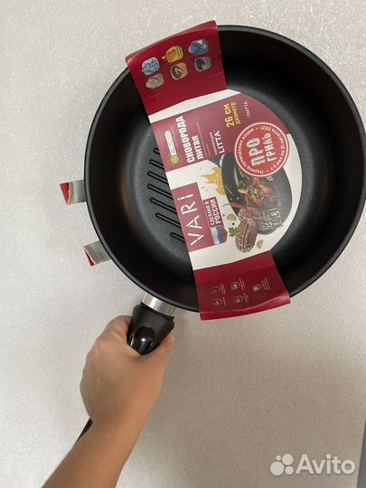 Литая сковорода гриль vari 26 новая