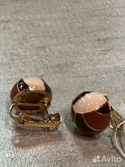 Серьги с эмалью винтаж