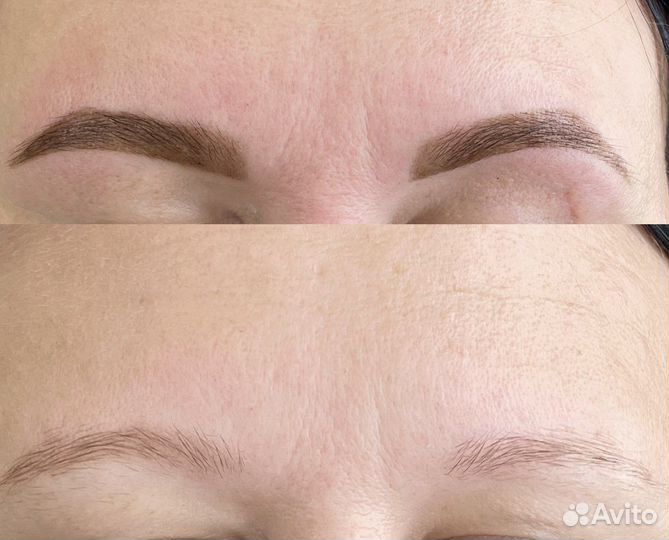 Коррекция бровей, окрашивание