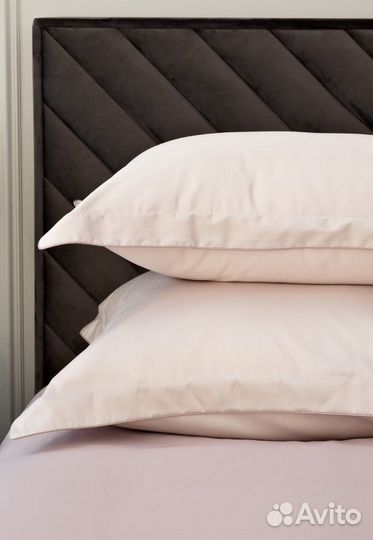 107TD-D26G2-NAV BEG Комплект наволочек сатин беж 5