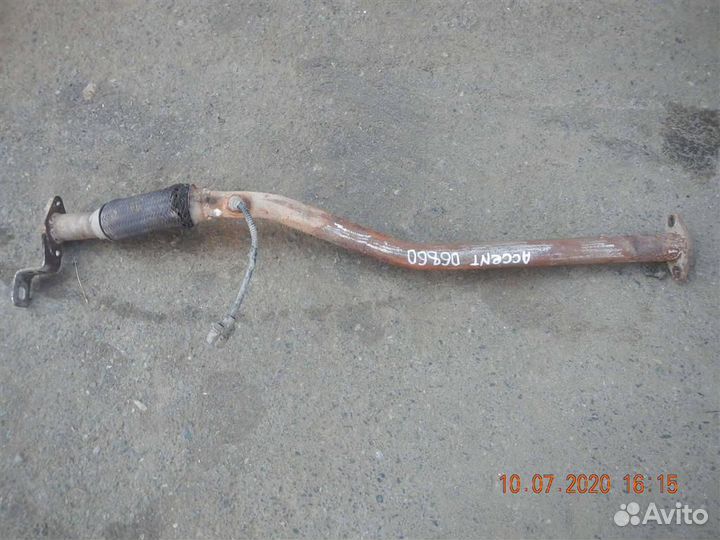 Приемная труба глушителя Hyundai Accent II (+тага