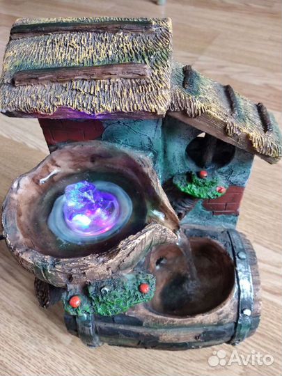 Декоративный фонтан с подсветкой, как ночник