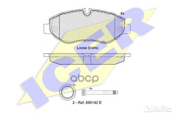 141786 колодки дисковые MB Sprinter 209CDi-324