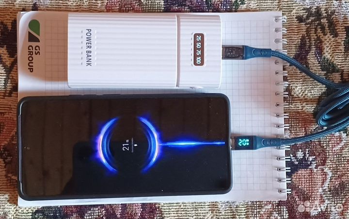 Повербанк +быстр. 22W зарядник Li-ion 21700-18650