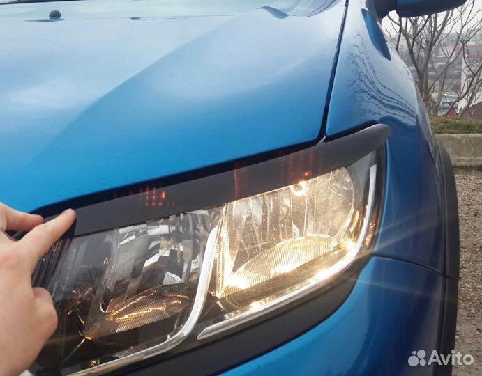 Реснички на фары Renault Logan, Sandero