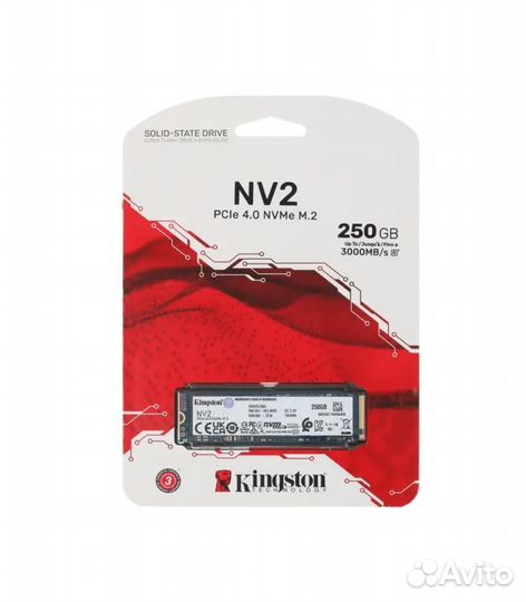 SSD M2 накопитель Kingston NV2 250 гб