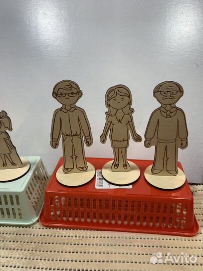 Куклы из дерева для песочной терапии