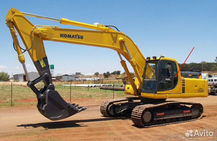 Стекло боковое за дверью экскаватор Komatsu PC300