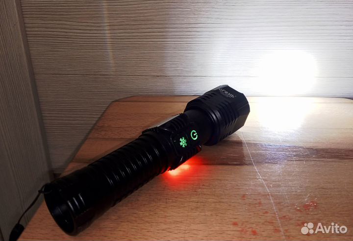 Фонарь ручной H-216-P70 мощный луч+подсветка