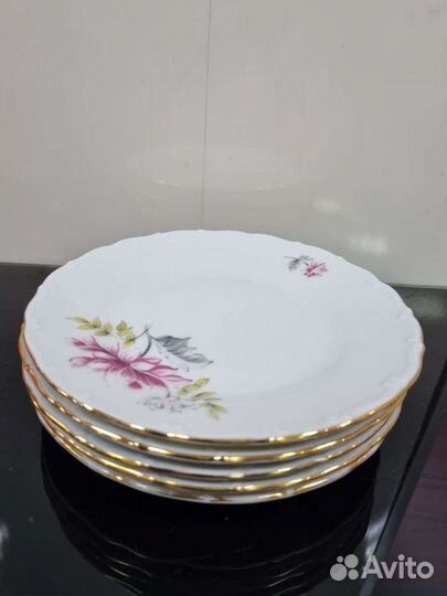 Тарелки MZ - Moritz Zdekauer фарфор, золочение