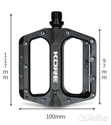 Педали велосипедные kore E1