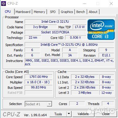 Ноутбук Asus core i3