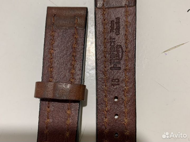 Ремень для часов 18 мм «Hirscn»