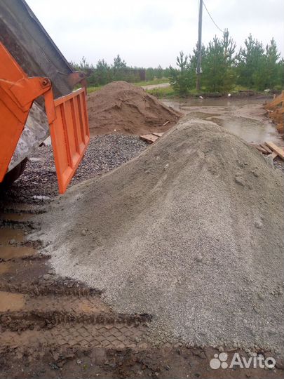 Щебень, отсев, песок, дресва, скала, и. тд