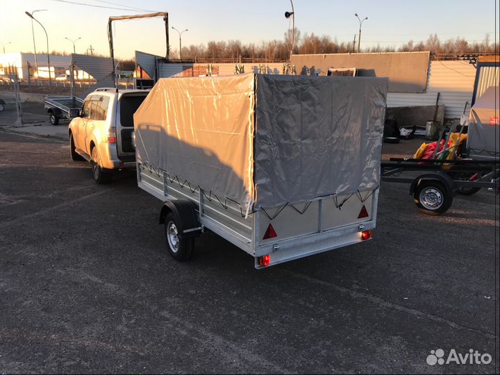 Прицеп 3,2х1,5 оцинкованный. Тент 1,5м со скосом