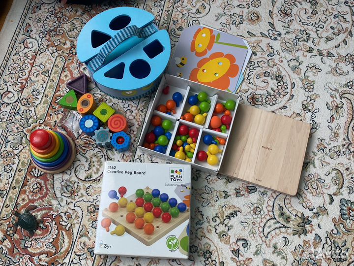 Развивающие деревянные игрушки haba, plan toys