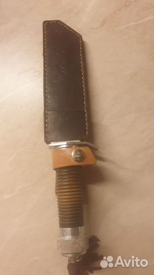 Нож Аллигатор кованный с кожанными ножнами