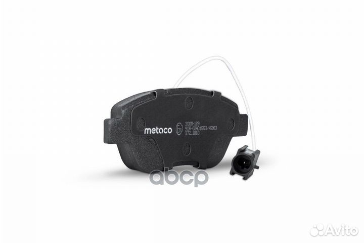 Колодки тормозные дисковые 3000-129 metaco