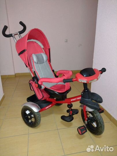 Детский велосипед трехколесный с ручкой