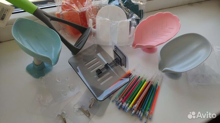 Скотч Мыльница Крючки Ручка Толкушка Подставка