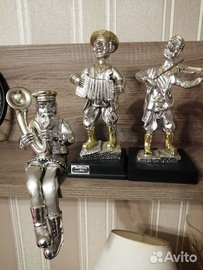 Статуэтка музыканты silver, лот 3шт