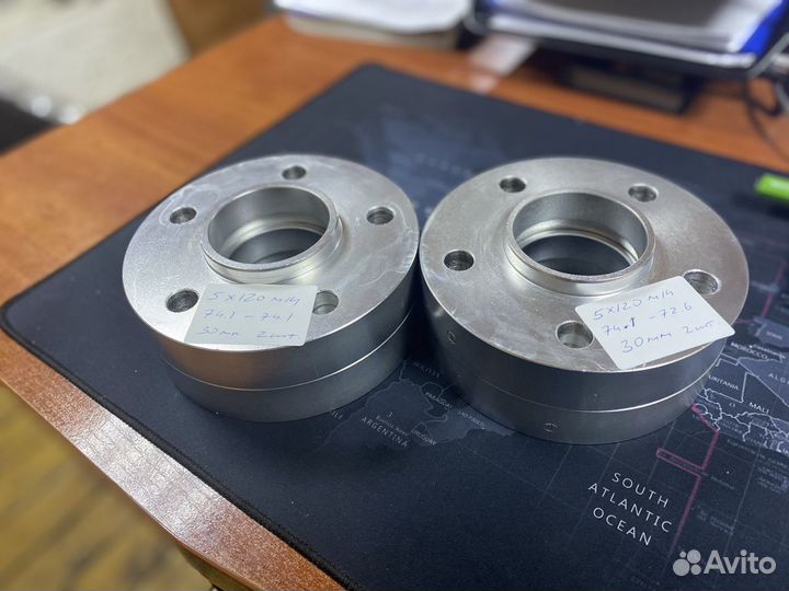 Проставки,шайбы для колес 5х120 74.1-72.6 30мм М14