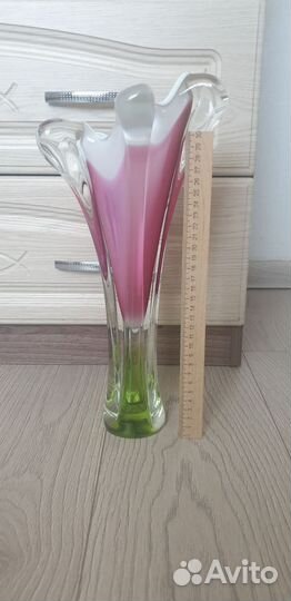 Ваза цветное стекло СССР