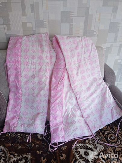 Бортики в детскую кроватку для девочки