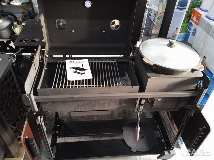 Казан чугунный с печкой