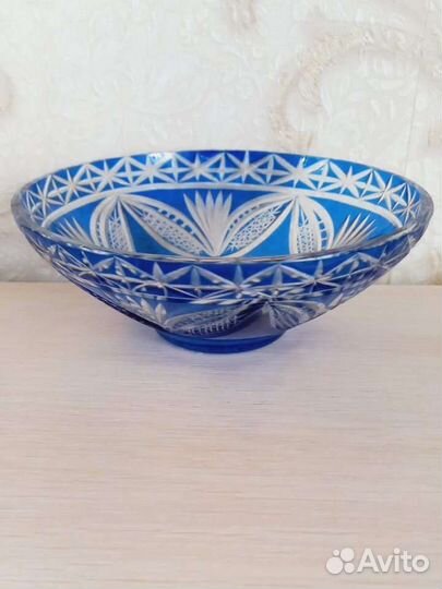 Ваза цветной хрусталь СССР