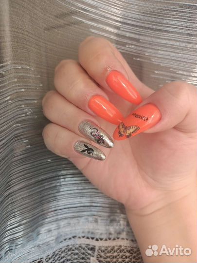Маникюр гель-лак, наращивание