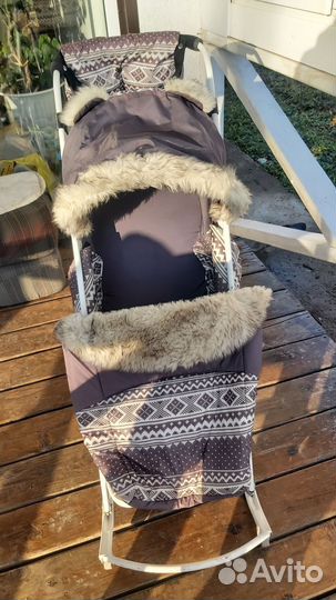 Детские санки коляска с колесами