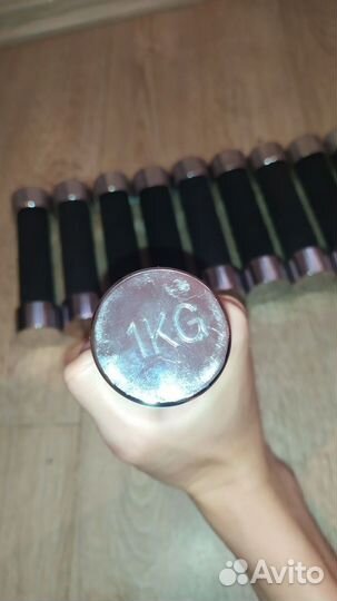 Гантели хромированные 1 2 кг