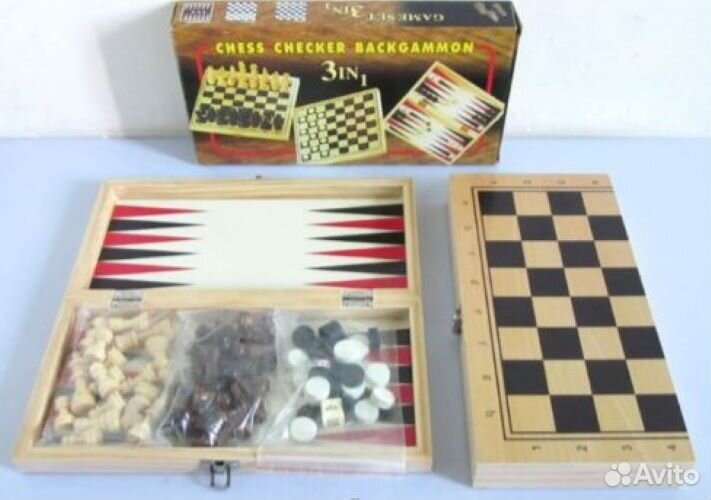 Шахматы нарды шашки 3 в 1