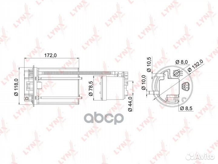 Фильтр топливный LF985M lynxauto