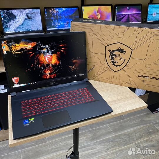 Игровой ноутбук MSI Core i5, 16Gb, RTX, 17.3