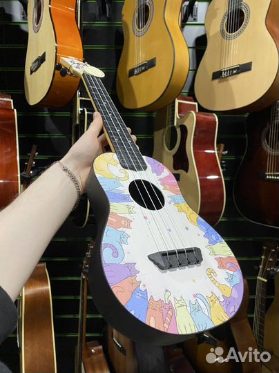 Flight TUC kitty укулеле концерт с чехлом (Новое)